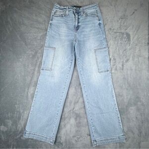 Judy Blue Wide Leg Jeans Women’s size 7, 28x31”, Leg Pockets Excellent Condition